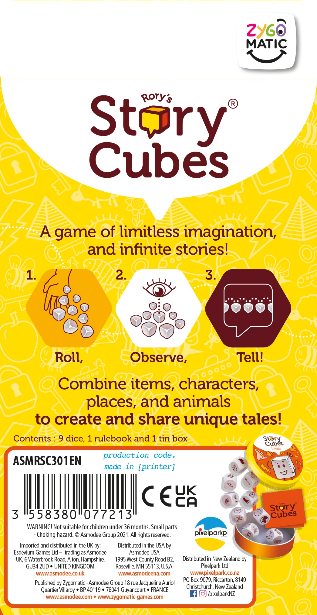 Rory's Story Cubes Classic Blister Pack