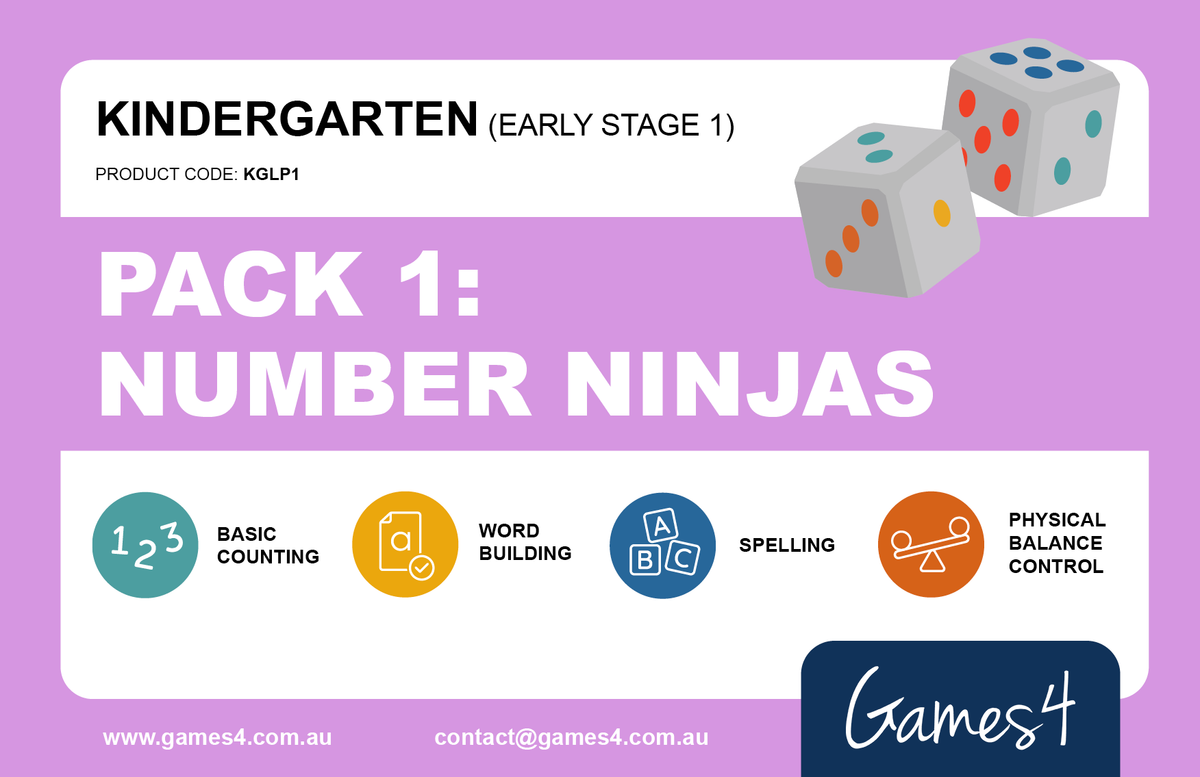 KINDERGARTEN PACK 1 - Number Ninjas
